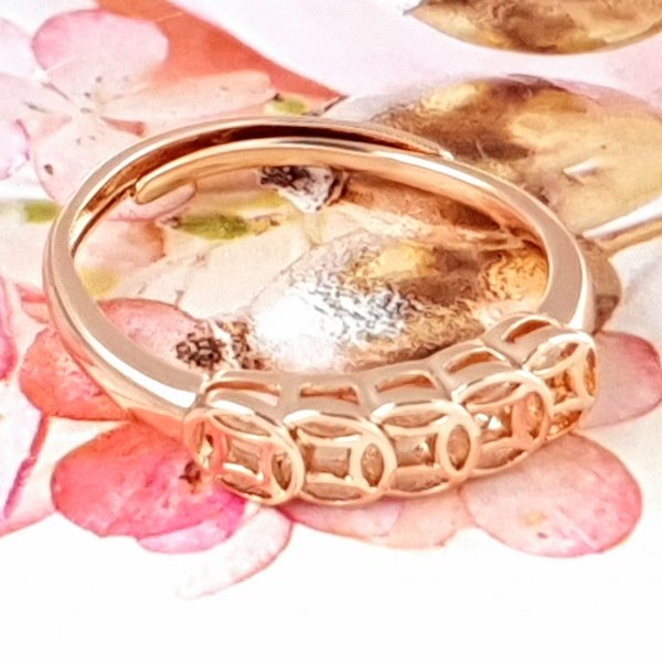 Goldring 17,60 mm. vergoldete Verlobung Xuping