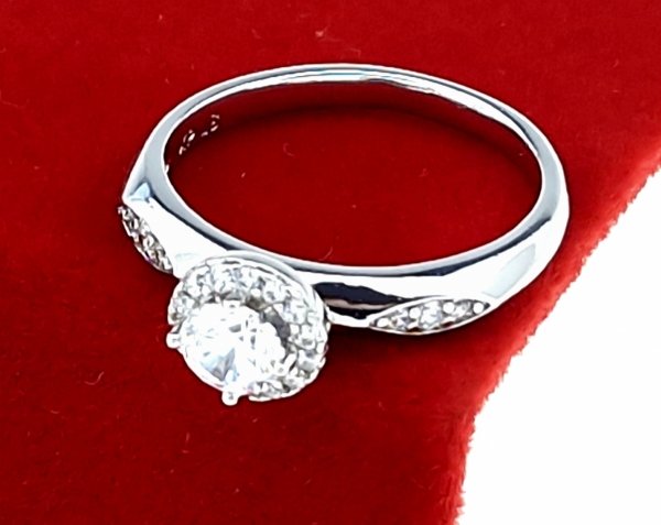 Goldring 18,60 mm. vergoldete Verlobung Xuping