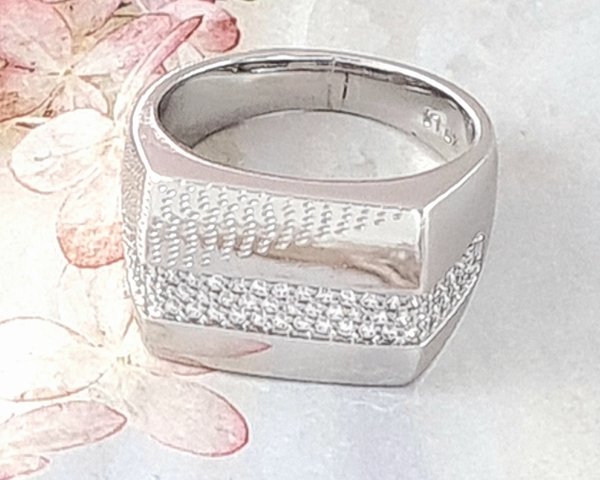 Goldring 19,60 mm. vergoldete Verlobung Xuping