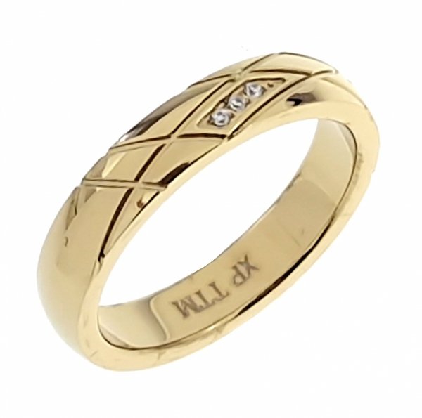 Ring 19,00 mm, goldener Edelstahl