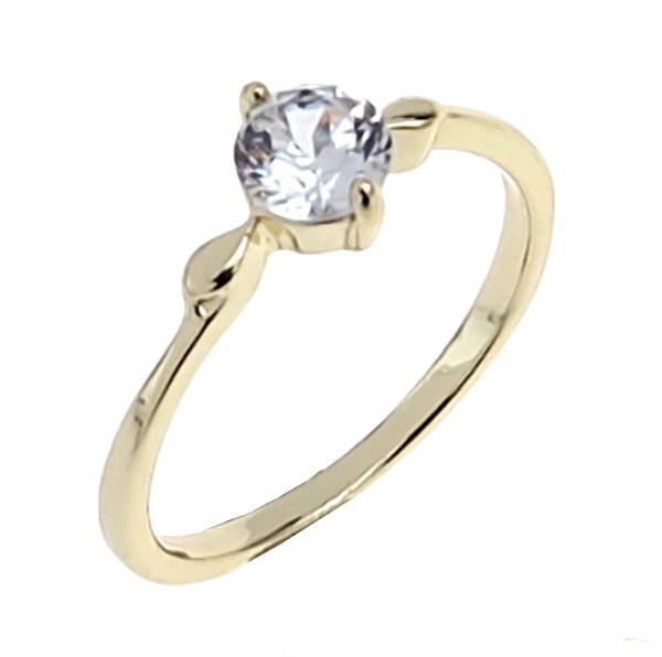 Goldring 18,60 mm. vergoldete Verlobung Xuping