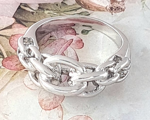 Goldring 18,00 mm. vergoldete Verlobung Xuping