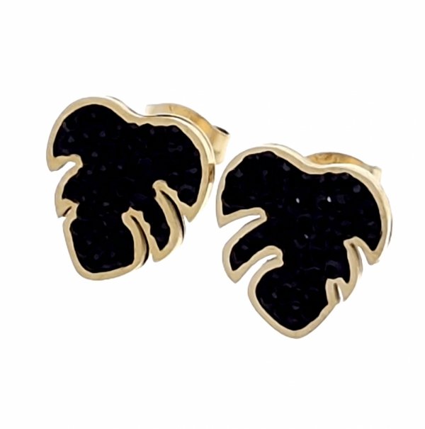 goldene Ohrringe aus Edelstahl