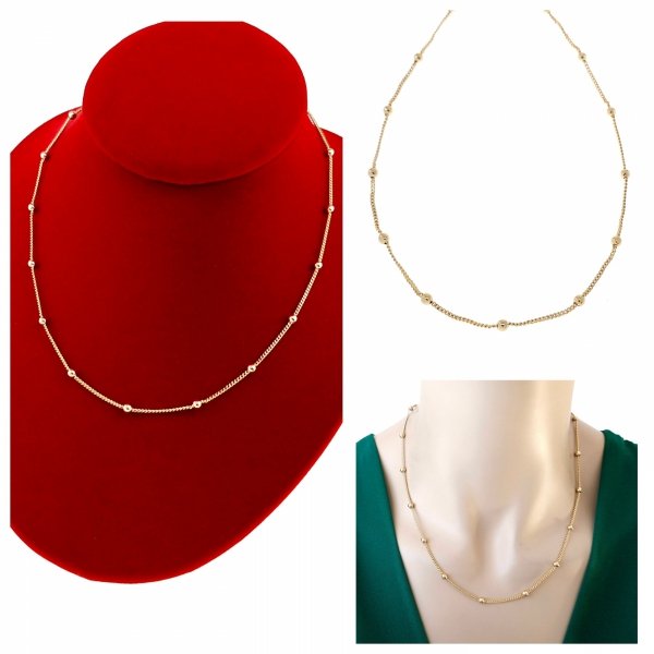Gold vergoldete Kette 18 Karat Xuping