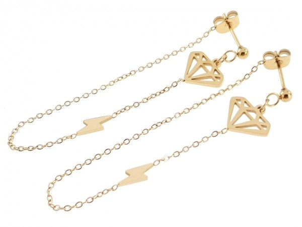 goldene Ohrringe aus Edelstahl