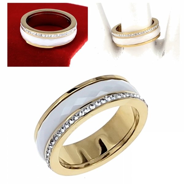 ring 19,00mm gold stainless steel