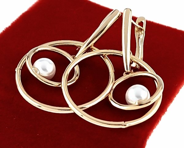 exclusive swarovski gold-plated earrings