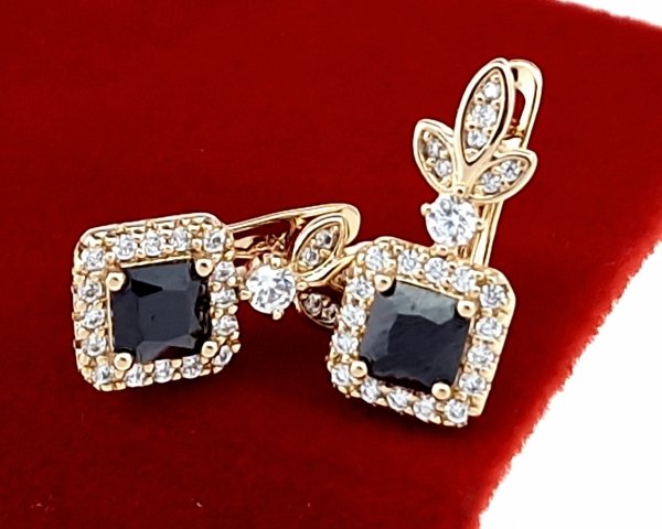 exclusive swarovski gold-plated earrings
