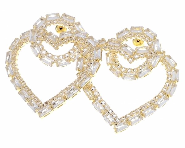 gold plated earrings with exclusive cubic zirconia