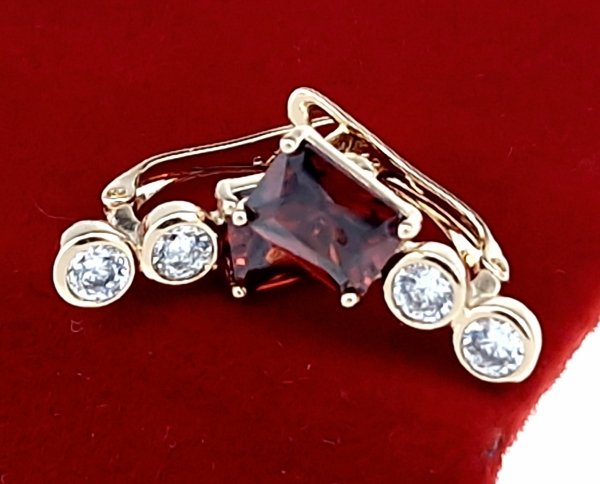 exclusive swarovski gold-plated earrings