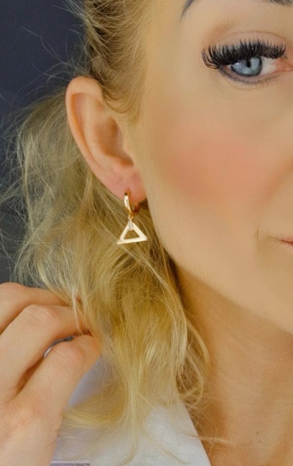 gold plated earrings with exclusive cubic zirconia
