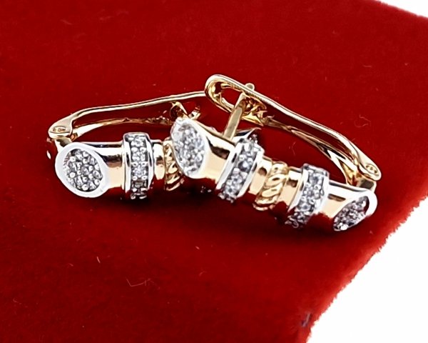 exclusive swarovski gold-plated earrings