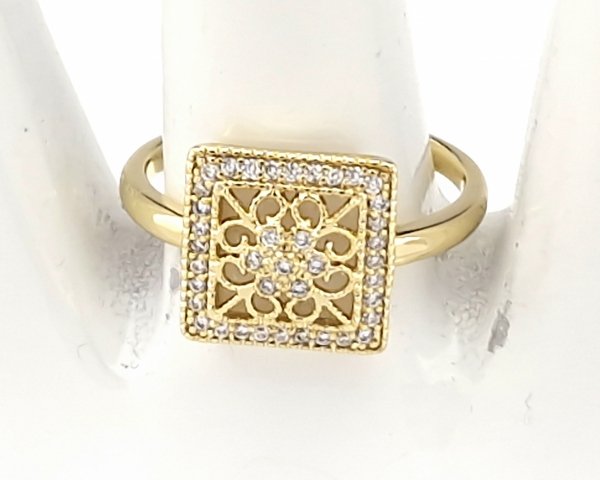 gold ring 18,60mm. gold-plated engagement xuping