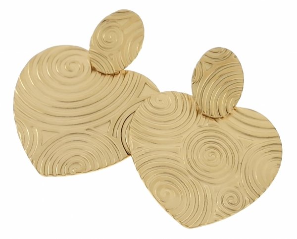 gold earrings made of stainless steel