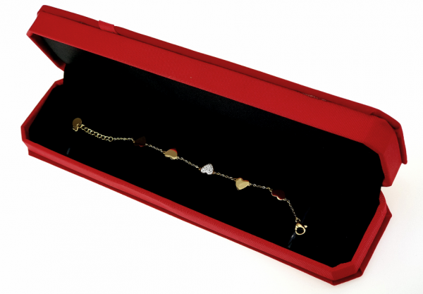 Velour box for bracelet, watch or necklace