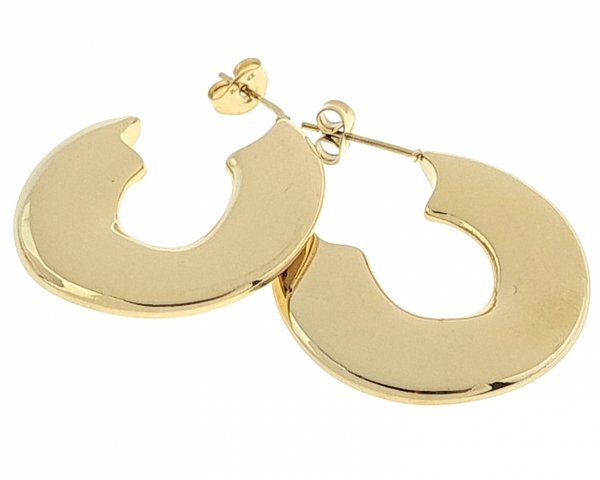 gold earrings made of stainless steel