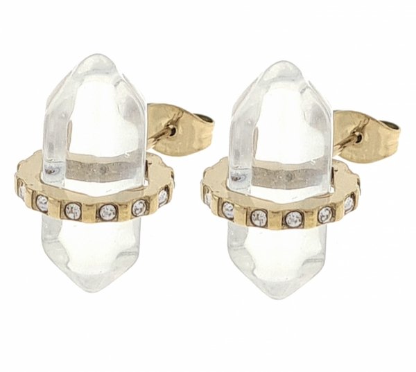 gold earrings made of stainless steel