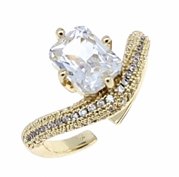 gold ring 17,00mm. gold-plated engagement xuping