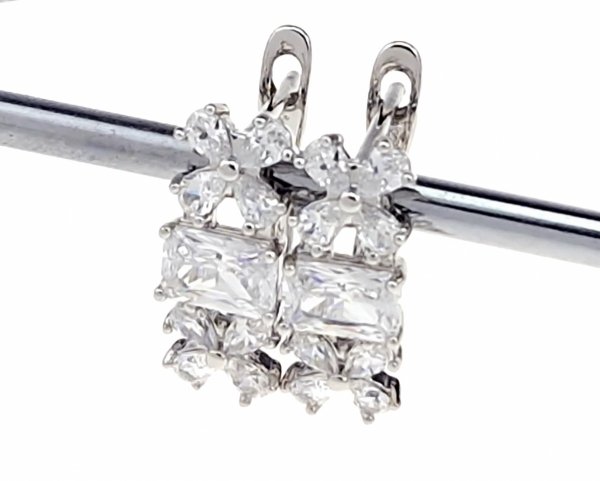 gold plated earrings with exclusive cubic zirconia