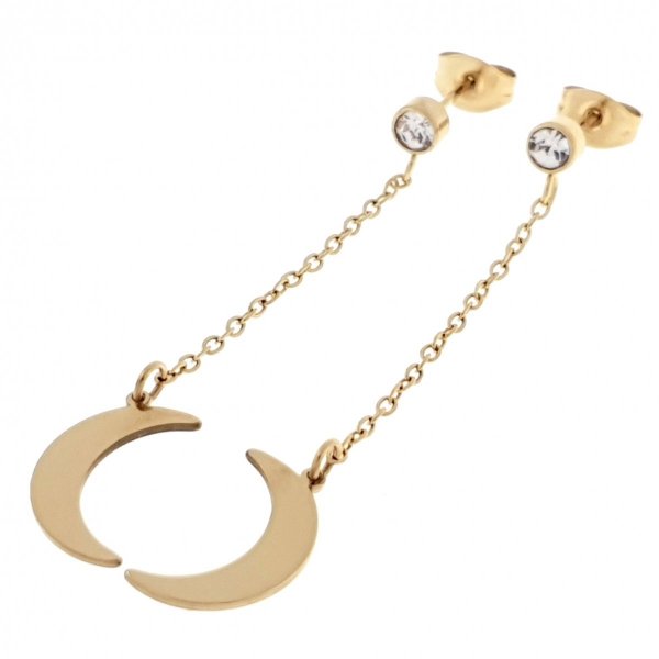 gold earrings made of stainless steel