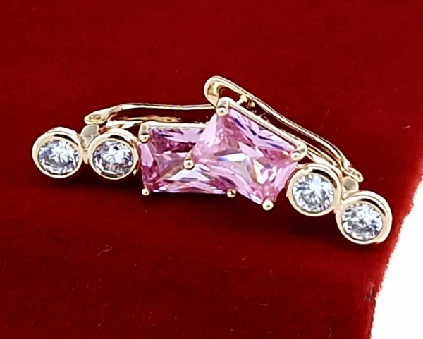 exclusive swarovski gold-plated earrings