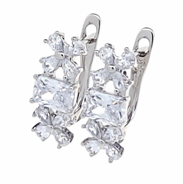 gold plated earrings with exclusive cubic zirconia