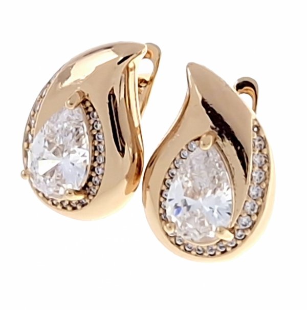 exclusive swarovski gold-plated earrings