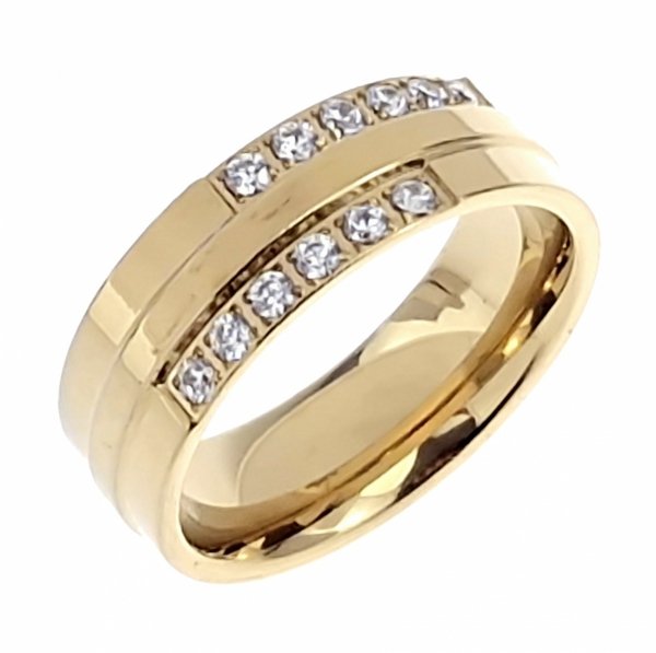 ring 19,00mm gold stainless steel