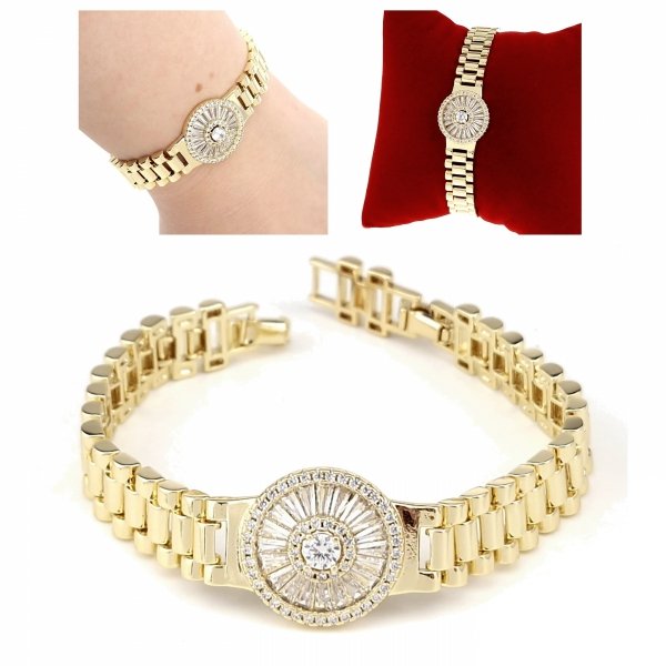gold bracelet for a gold-plated leg