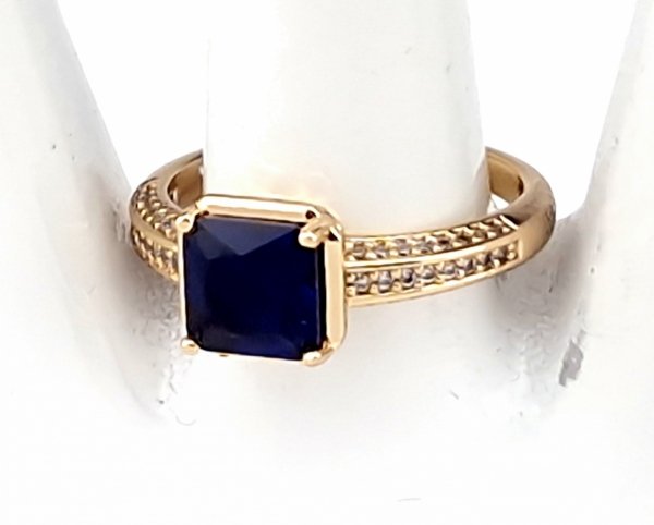 gold ring 18,60mm. gold-plated engagement xuping
