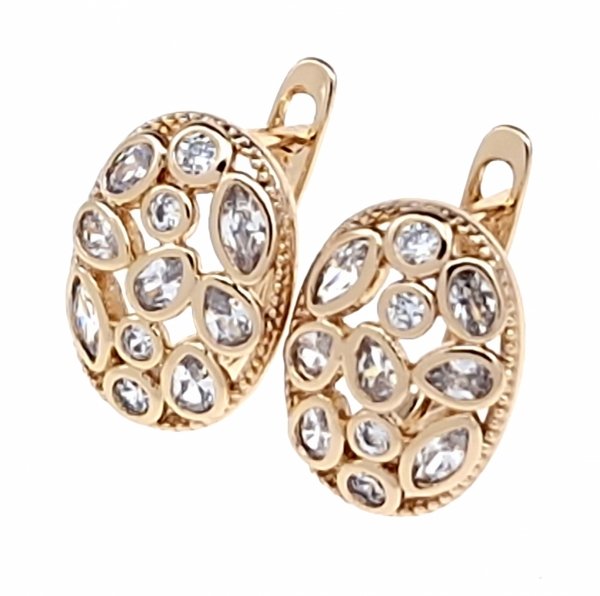 exclusive swarovski gold-plated earrings