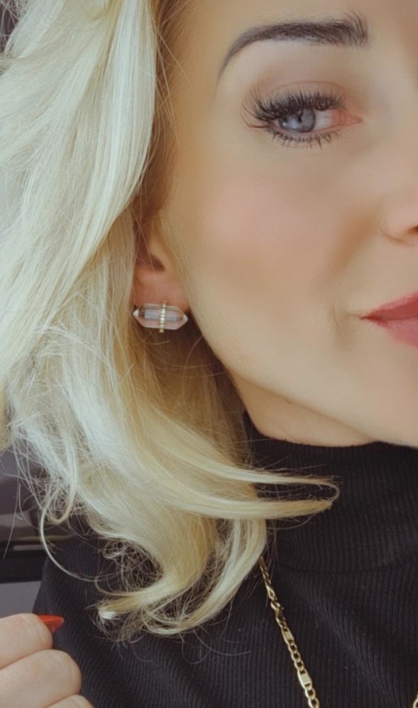 gold earrings made of stainless steel