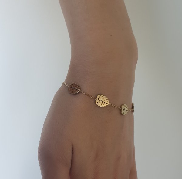 BRACELET GOLD CELEBRITY STAINLESS STEEL