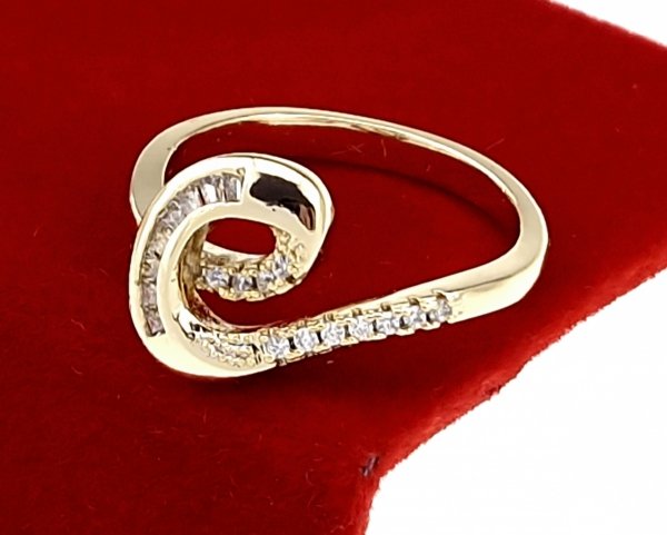gold ring 18,60mm. gold-plated engagement xuping