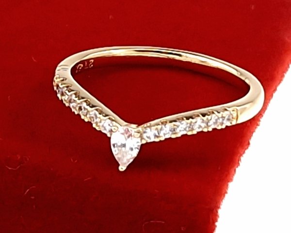 gold ring 18,60mm. gold-plated engagement xuping