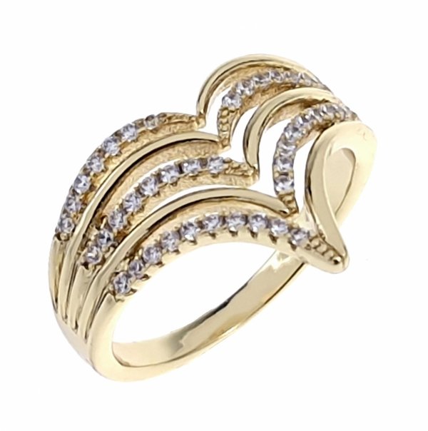 gold ring 18,60mm. gold-plated engagement xuping