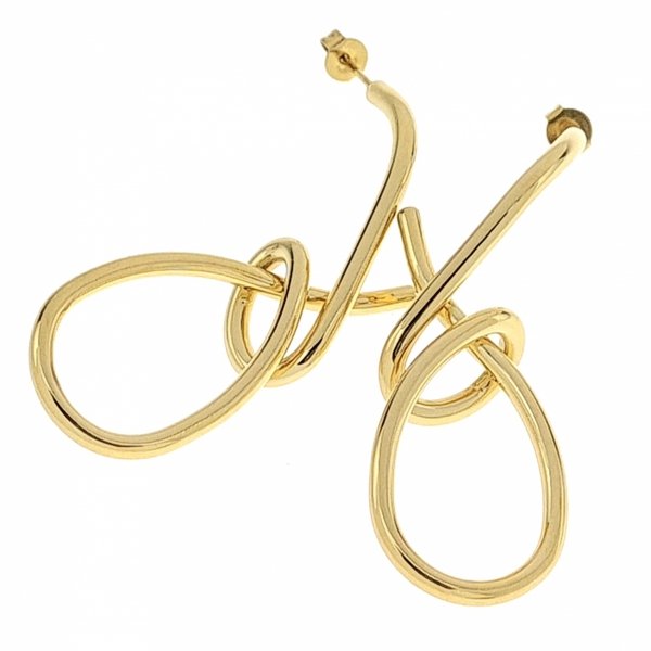 gold earrings made of stainless steel