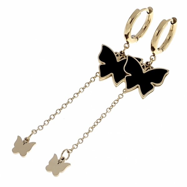 gold earrings made of stainless steel