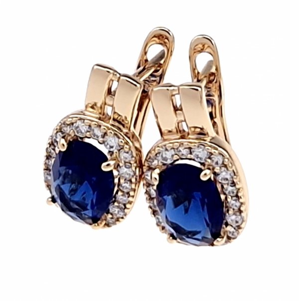 exclusive swarovski gold-plated earrings