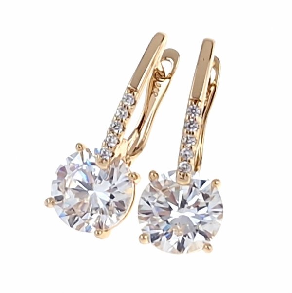 exclusive swarovski gold-plated earrings