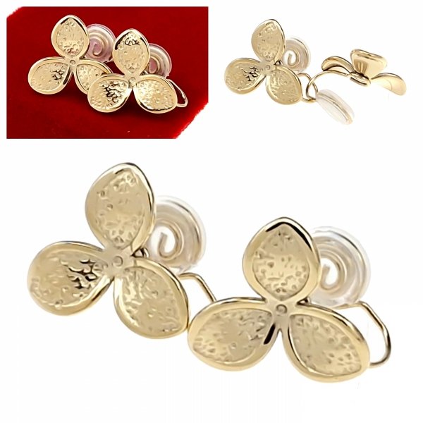 gold earrings made of stainless steel