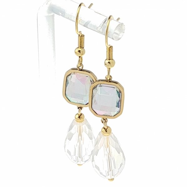gold earrings made of stainless steel