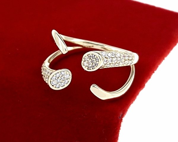 gold ring 17,00mm. gold-plated engagement xuping