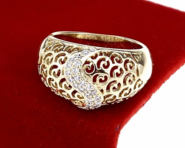 gold ring 18,60mm. gold-plated engagement xuping