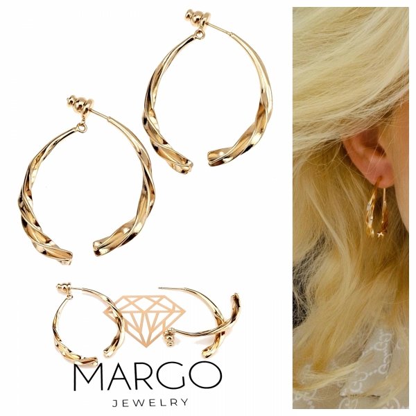 gold plated earrings with exclusive cubic zirconia
