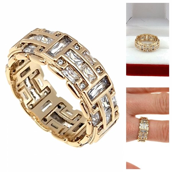 gold ring 18,60mm. gold-plated engagement xuping