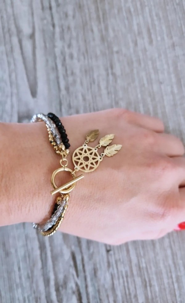 BRACELET GOLD CELEBRITY STAINLESS STEEL