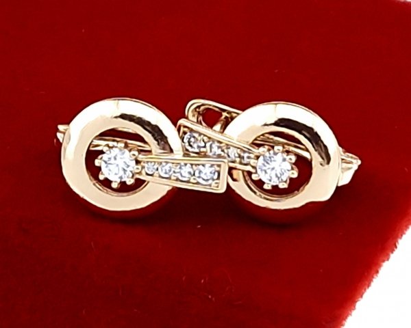 exclusive swarovski gold-plated earrings