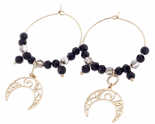 gold earrings made of stainless steel