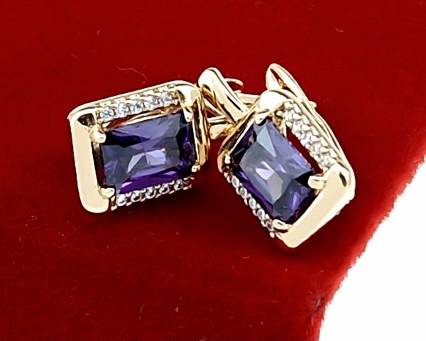 exclusive swarovski gold-plated earrings